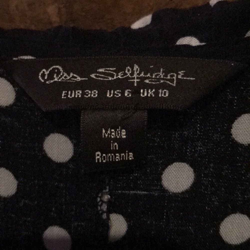 Sold Navy and white polka dot wrap dress - Picture 5 of 5